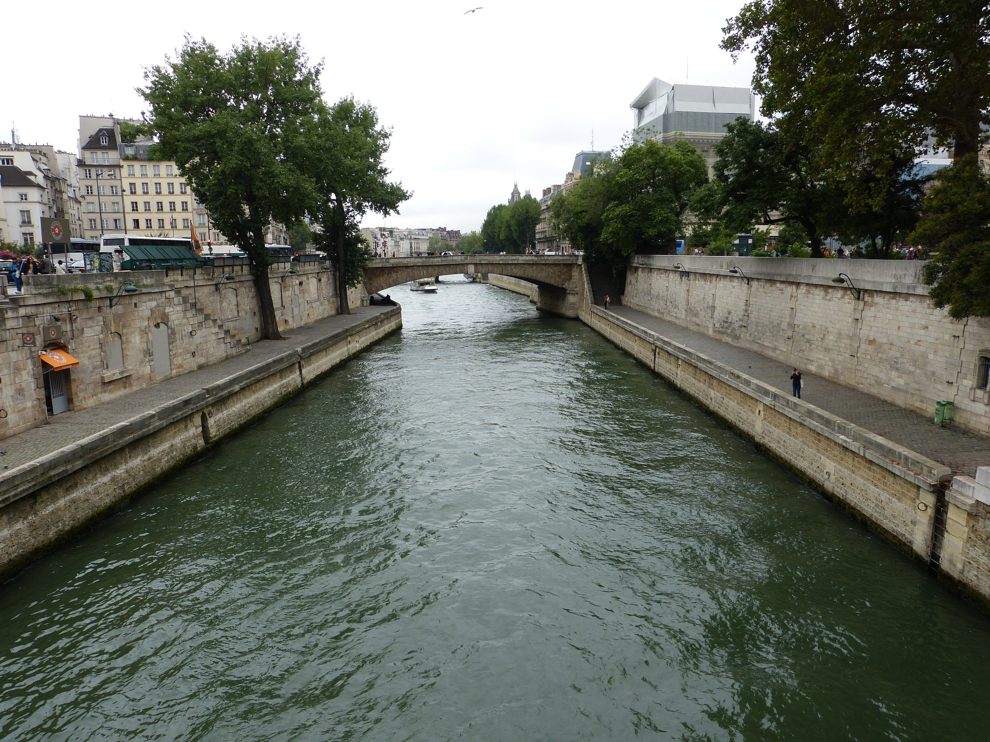 Boat on the river Seine